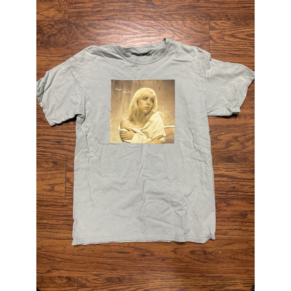 Billie Eilish Happier Than Ever T Shirt Medium Green Graphic Album T Unisex A13